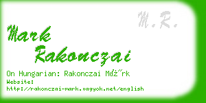 mark rakonczai business card